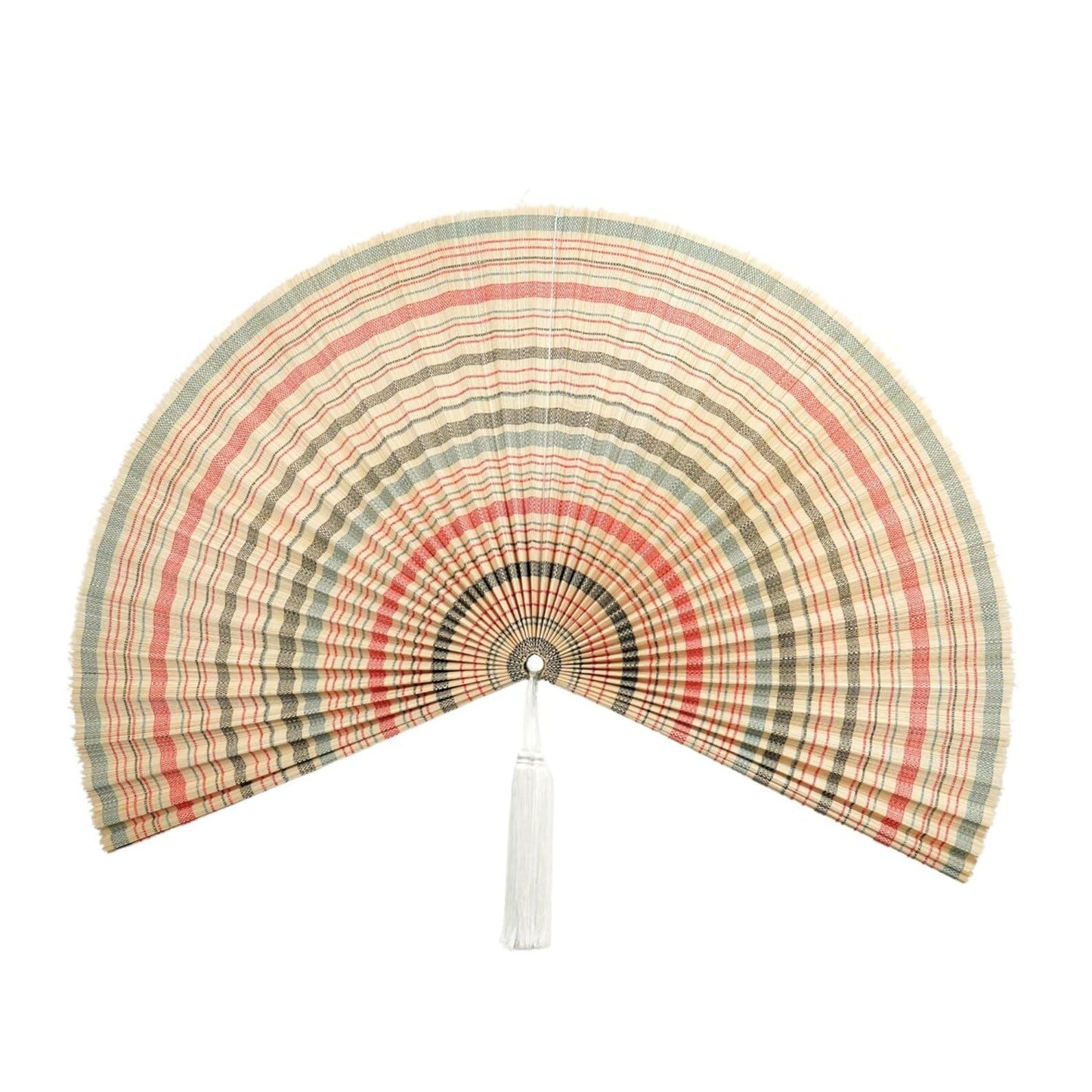 47" Handwoven Bamboo Wall Art, Bamboo Wall Fan Decor for Boho Bedroom Aesthetic , Japanese Oriental Fan Decoration for Living Room, Dining Room or Above Bed with Lightweight Hanging Design (Boho)
