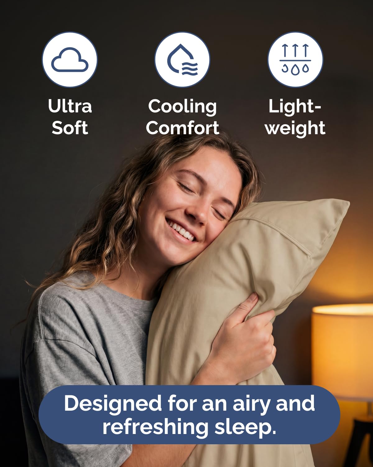 Lightweight 4 Piece Bed Sheet Set Queen Size - Cooling Sheets for Hot Sleepers - Soft Breathable Bedding Set w/ 8-16 Inch Deep Pockets - 1 Flat & 1 Fitted & 2 Pillowcases - Wrinkle Resistant - Wheat