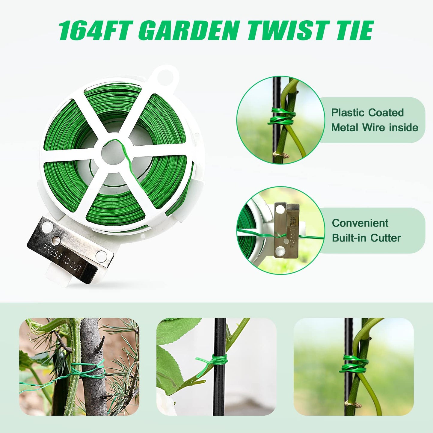 DoCred Cucumber Trellis, 2 Pack Foldable A Frame Trellis for Raised Bed Climbing Plants, Vegetables, Includes Plant Support Clips, Twist Ties, Plastic Ties- Made from PVC-Coated Steel