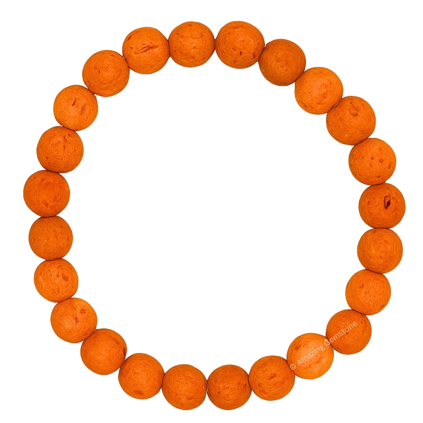 Amazing Gemstone Crystal Bracelet for Women Men's Gifts - Protection Healing Crystal Bracelet - 8mm Gemstone Beaded Stretchable Bracelet Pulseras Para Hombres Mujer Stocking Stuffers Mothers Day Gift (Orange Lava)