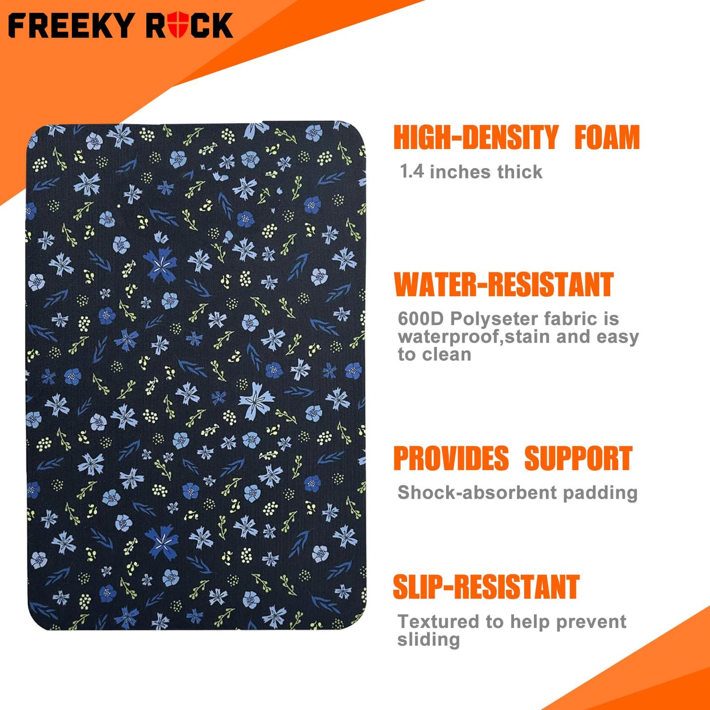 FREEKYROCK Extra Thick Kneeling Pad — Heavy Duty, Extra Large Foam Kneeler Mat for Gardening,Bathing Baby, Workout Supplies,Water & Dirt Resistant, Lightweight, DK Blue
