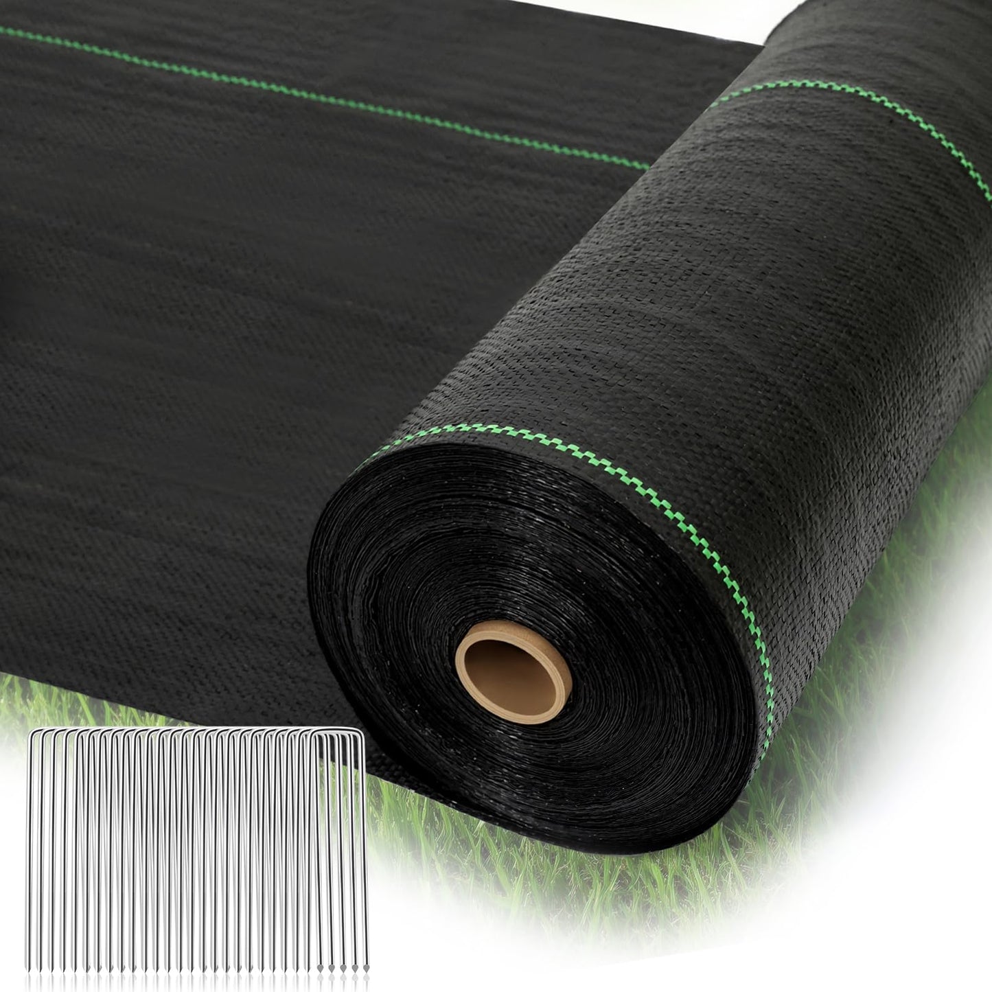 joyhalo 3ft x300ft Weed Barrier Fabric Heavy Duty, 3.2oz Woven Garden Geotextile Fabric, High Permeability for Weed Blocker Mat, Weed Control Garden Cloth for Driveway, Gravel, Greenhouse