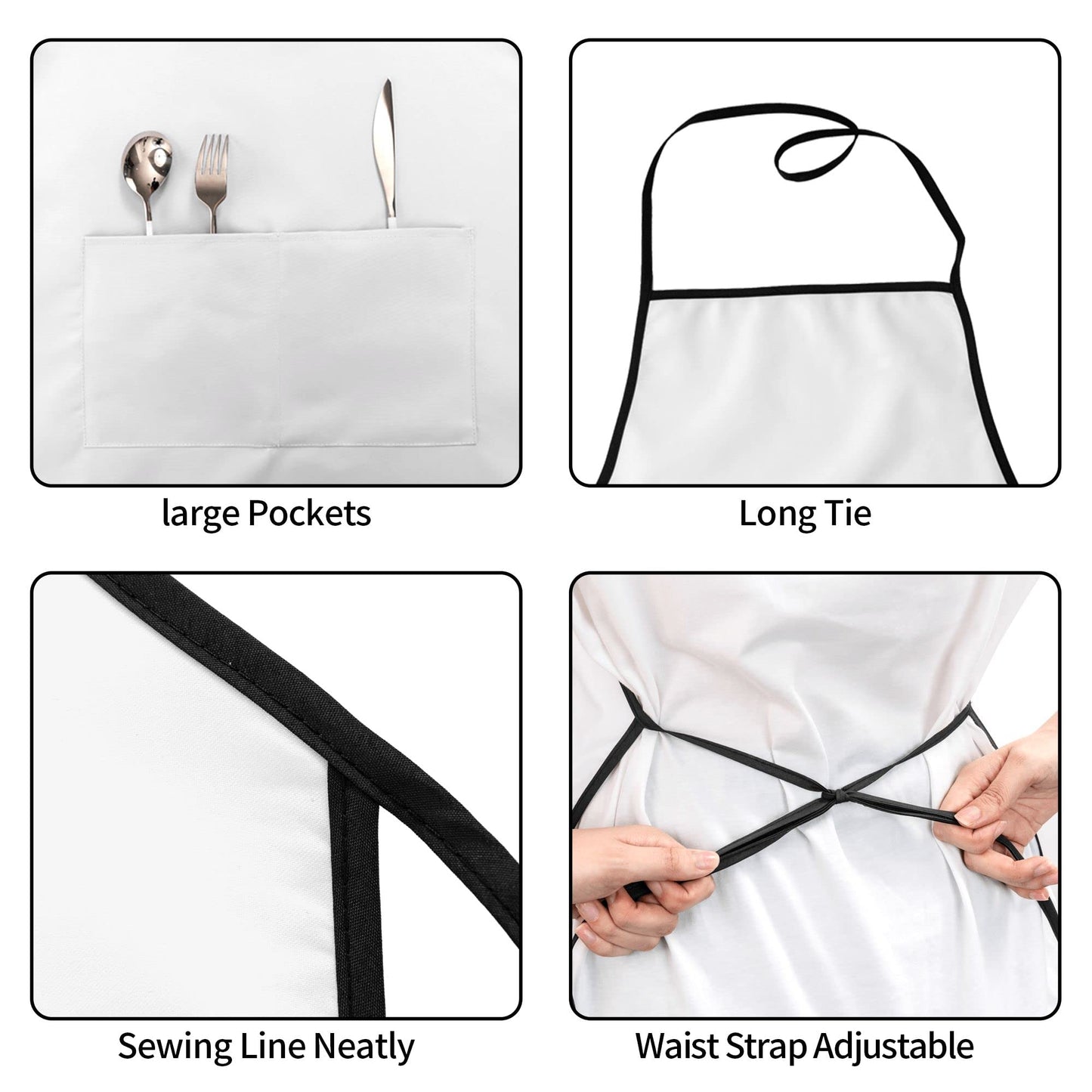 Mshutbna Mid Century Modern Kitchen Aprons for Men with Pockets Chef Apron for Women Cooking Gardening Baking Server Waitress