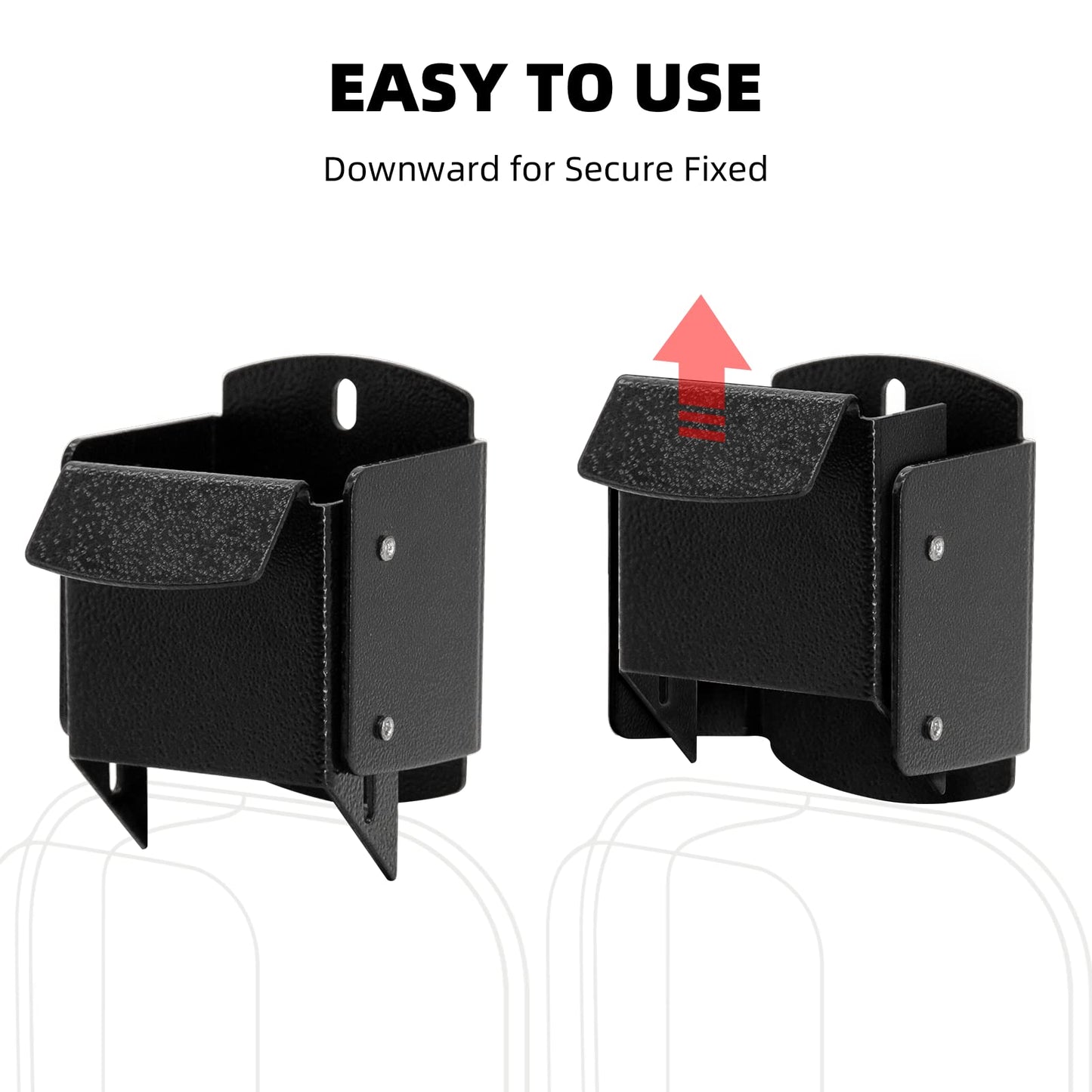 IronDIY Heavy-Duty Wheelbarrow Storage Bracket, Black, Sturdy, 80 lbs Capacity, for Outdoor Use
