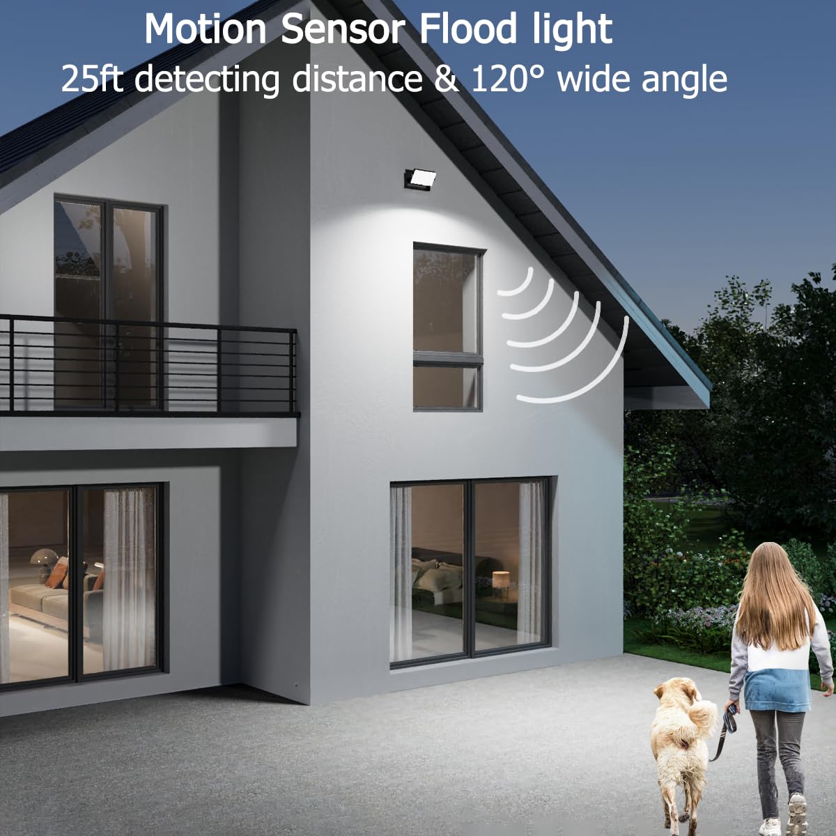 rosykite Motion Sensor Outdoor Wall Pack Lights,40W Acrylic LED Porch Lights 360 °Rotation,Waterproof 5000K/4000K/6000K Exterior Flood Wall Sconce Light for Garage