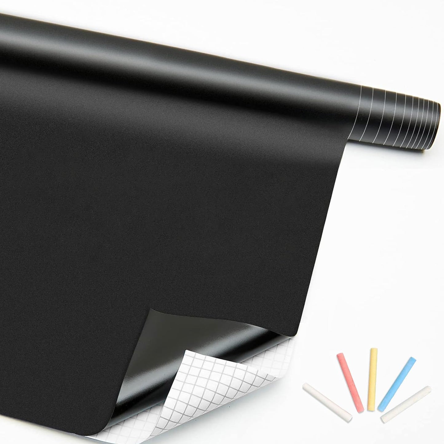 Extra Large Chalkboard Paper Roll Peel and Stick Chalk Board Wallpaper(+5 Chalks) Chalk Paint Contact Paper Blackboard