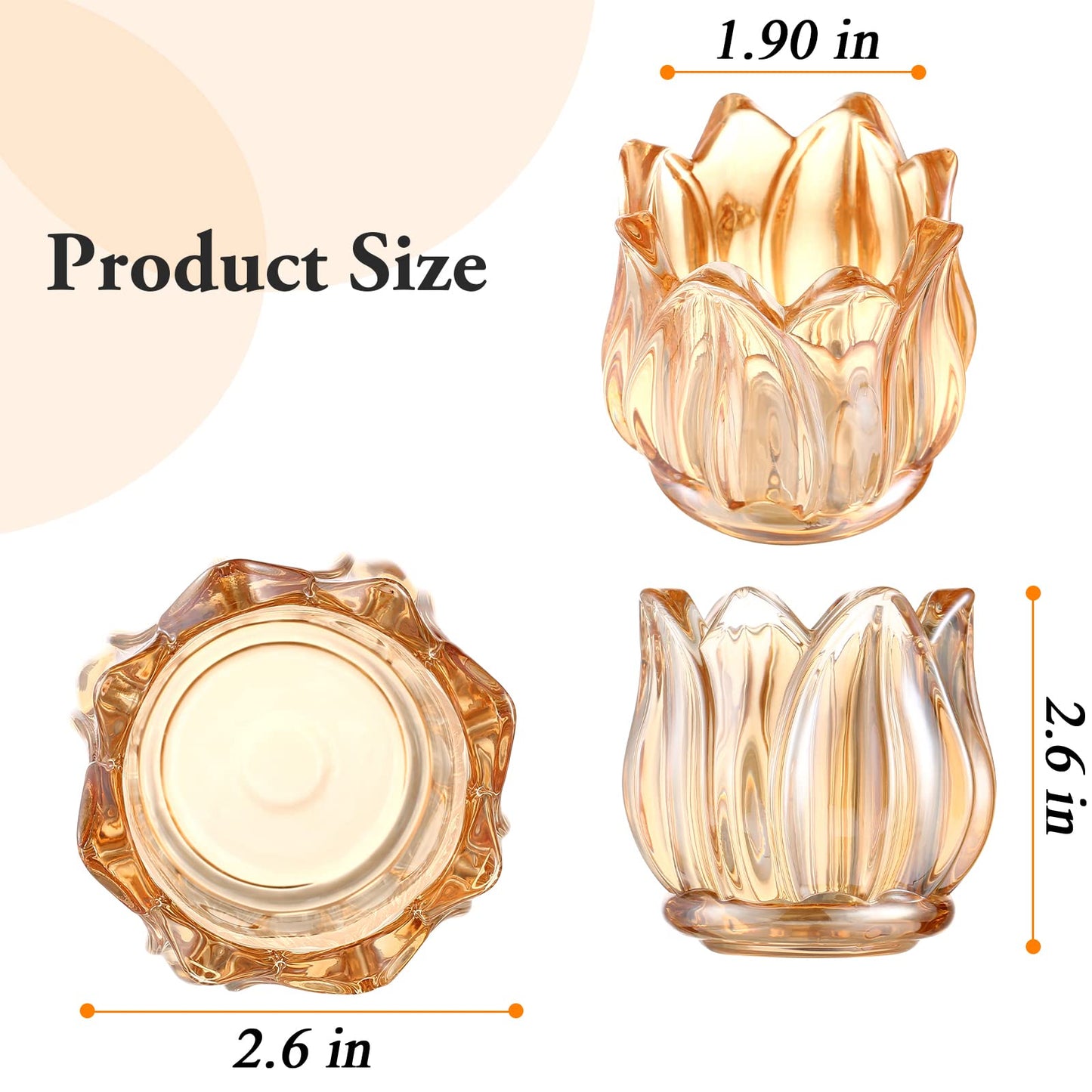 GOLDEAL 12Pcs Gold Votive Candle Holders, Thick Glass Tea Light Candle Holder Bulk, Tealight Candle Jars for Wedding Table Decor, Party Supplies, Bridal Shower Decorations, Centerpieces for Tables