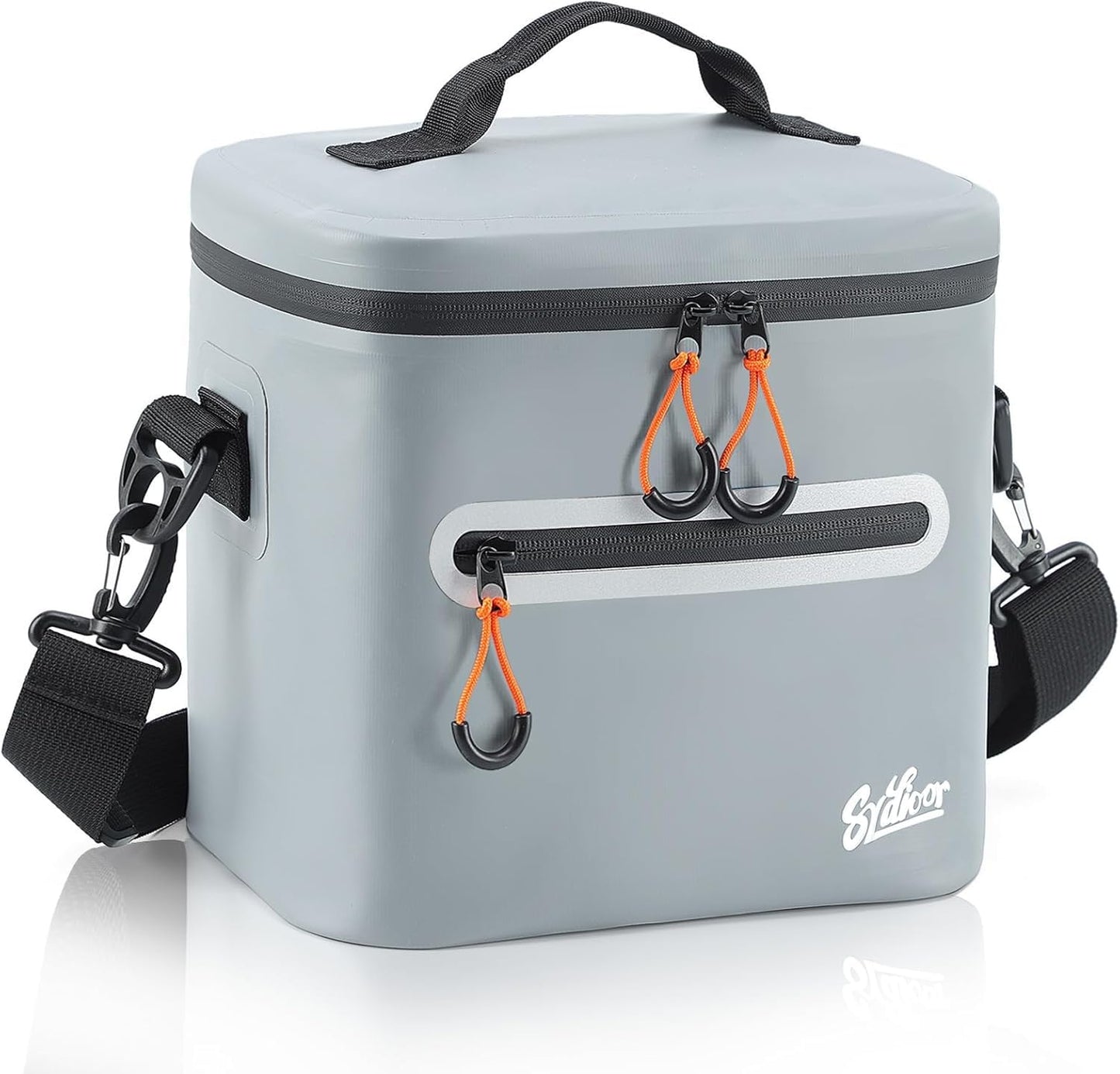 Mini Cooler Lunch Bag, 7 Can Insulated Ice Chest Box for Men Women, Waterproof, Leak-Proof, Portable Lunch Box for Work, Beach, Drink, Travel, Camping, Picnic (Small, Gray)