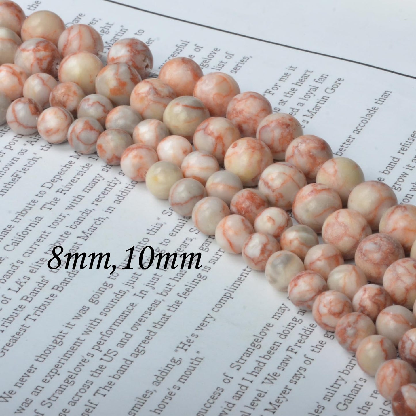 ICAI Beads 10mm Natural Red Crazy Lace Agate Round Loose Stone Beads for Jewelry Making DIY Crafts Design 1 Strand 15" APPR.34-36pcs