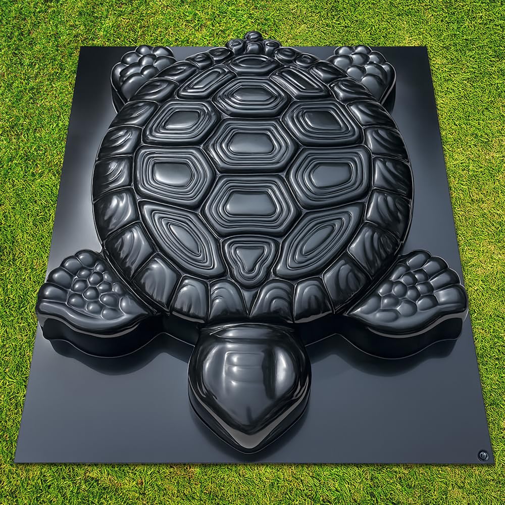 BETONEX Turtle Stepping Stone Mold Garden Concrete Mold Cement Plastic ABS 2mm - Tortoise Mould for Cement - Paving DIY Turtle Garden Stone Path Form