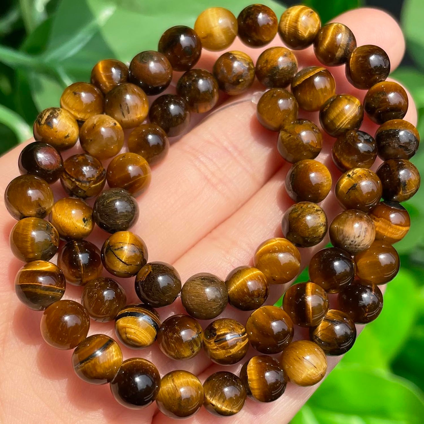 NITOPUPU 10mm 37pcs Yellow Tiger Eye Natural Stone Beads for Jewelry Making Supplies, Round Crystal Beads for Bracelets Necklace DIY Crafts