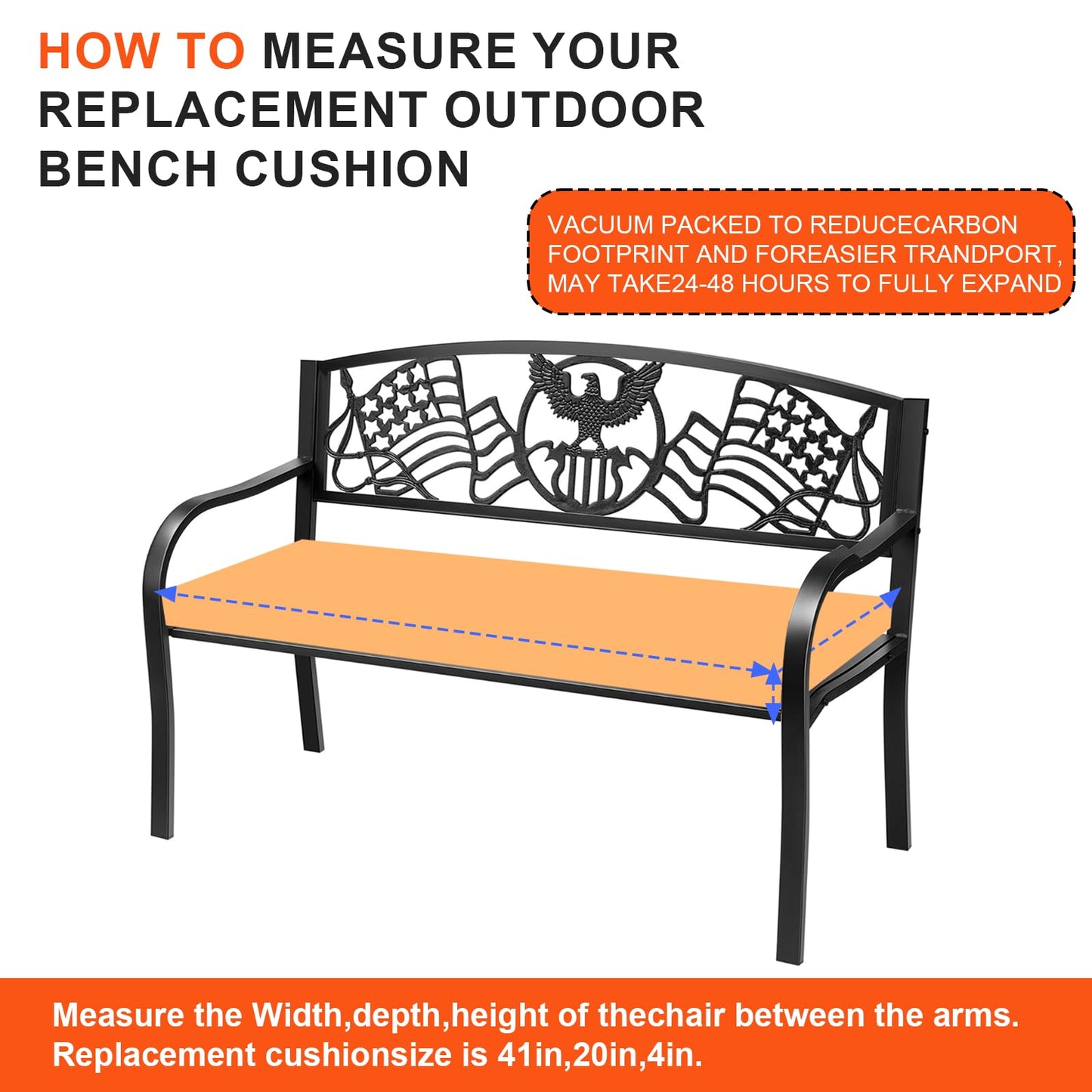 lihtsofty Outdoor Bench Cushions, Garden Waterproof Bench Cushion, Bench Cushions Patio Loveseat,Tufted Chair Pad 41×20 in Replacement Seat Pad Cushion (Daisy, 41x20Inch)