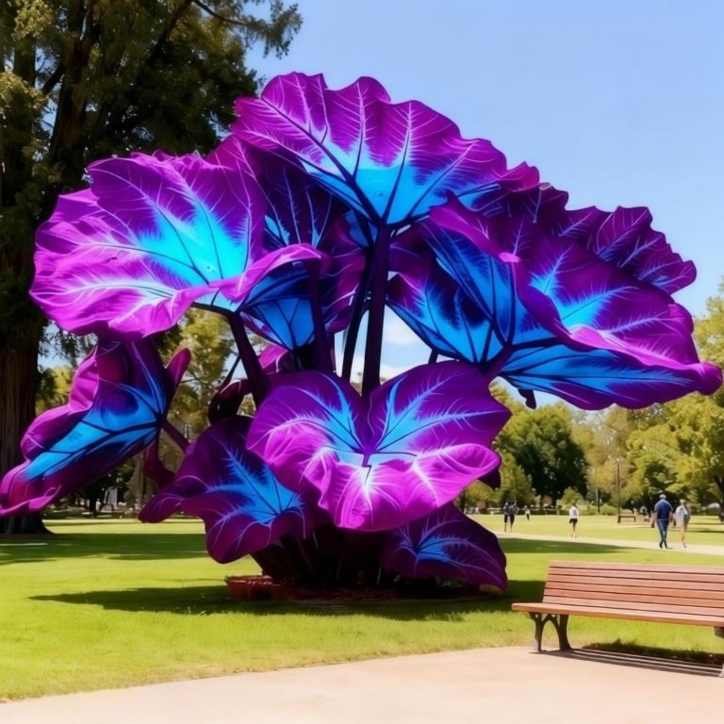 OJHJXUG Drought Tolerant Giant Elephant Ear-Compact Cold Tolerant-Backyard Garden Mix-Dramatic Shades(Purple (6)
