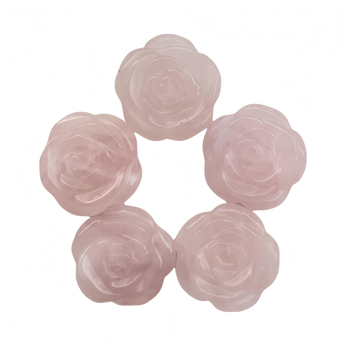 Sunshcat Natural Rose Quartz Crystal Rose Pendant,Three Dimensional Carved Healing Meditation Jewelry Crystals and Healing Stone Figurine,Suitable for DIY Jewelry Making and Valentine's Day Gift
