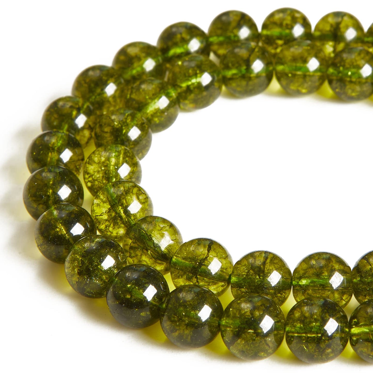 100pcs 6mm Peridot Beads Natural Gemstone Beads Round Loose Beads for Jewelry Making