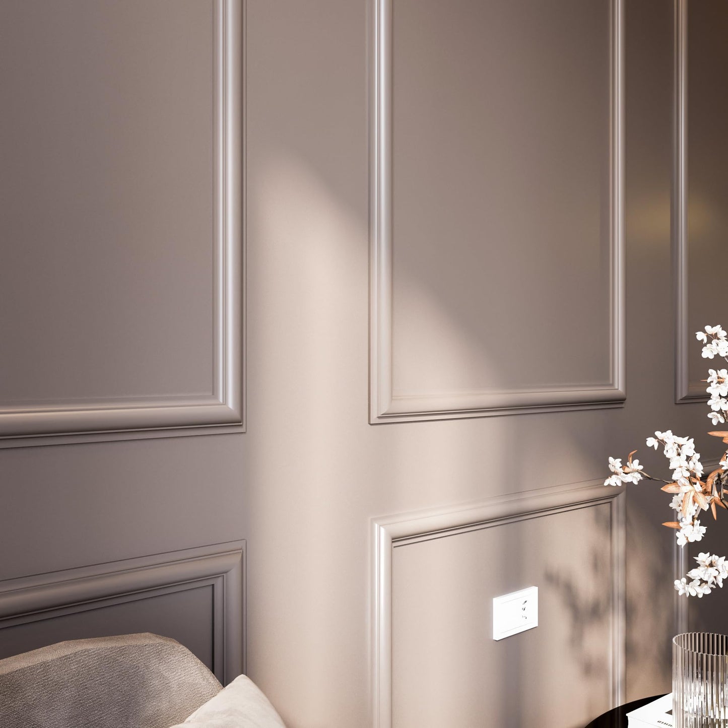 Birdeco Wall Molding Kit, Pre-Cut Wainscoting Panels, Ready to Assemble Moulding Trim for Accent Interior Decor, Easy Install for Living Room, Bedroom, Corridor & Office (3 Top & 3 Bottom Frames)