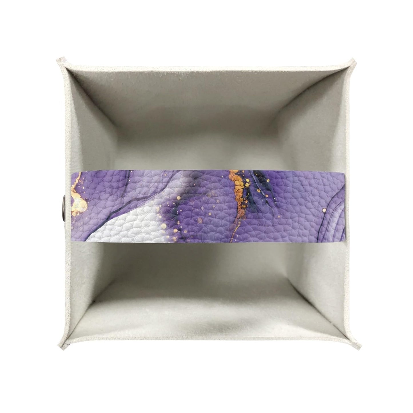 ZFRXIGN Purple Marble Print Tissue Box Cover for Kids Adults Leather Square Tissue Box Holder Case Facial Paper Organizer Dispenser for Bathrobe Bedroom Night Stand Office Vanity