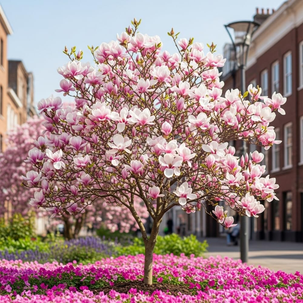 2 Saucer Magnolia Trees Live Plants, Light Pink Magnolia Tree Live Plant in 2.5" Pot, 6-12 Inches