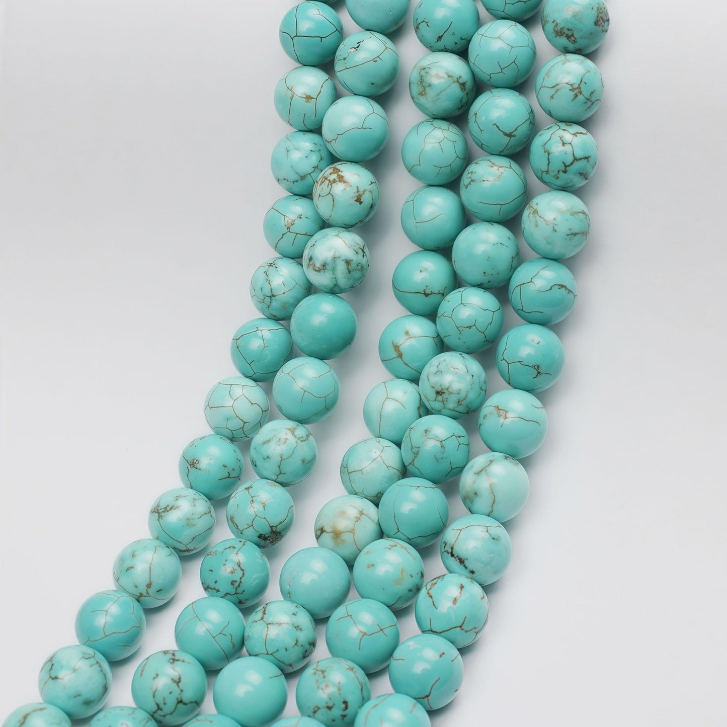 MJDCB Best Sellers Stone Beads Turquoise Round Loose Beads for Jewelry Making DIY Bracelet Necklace (10mm)