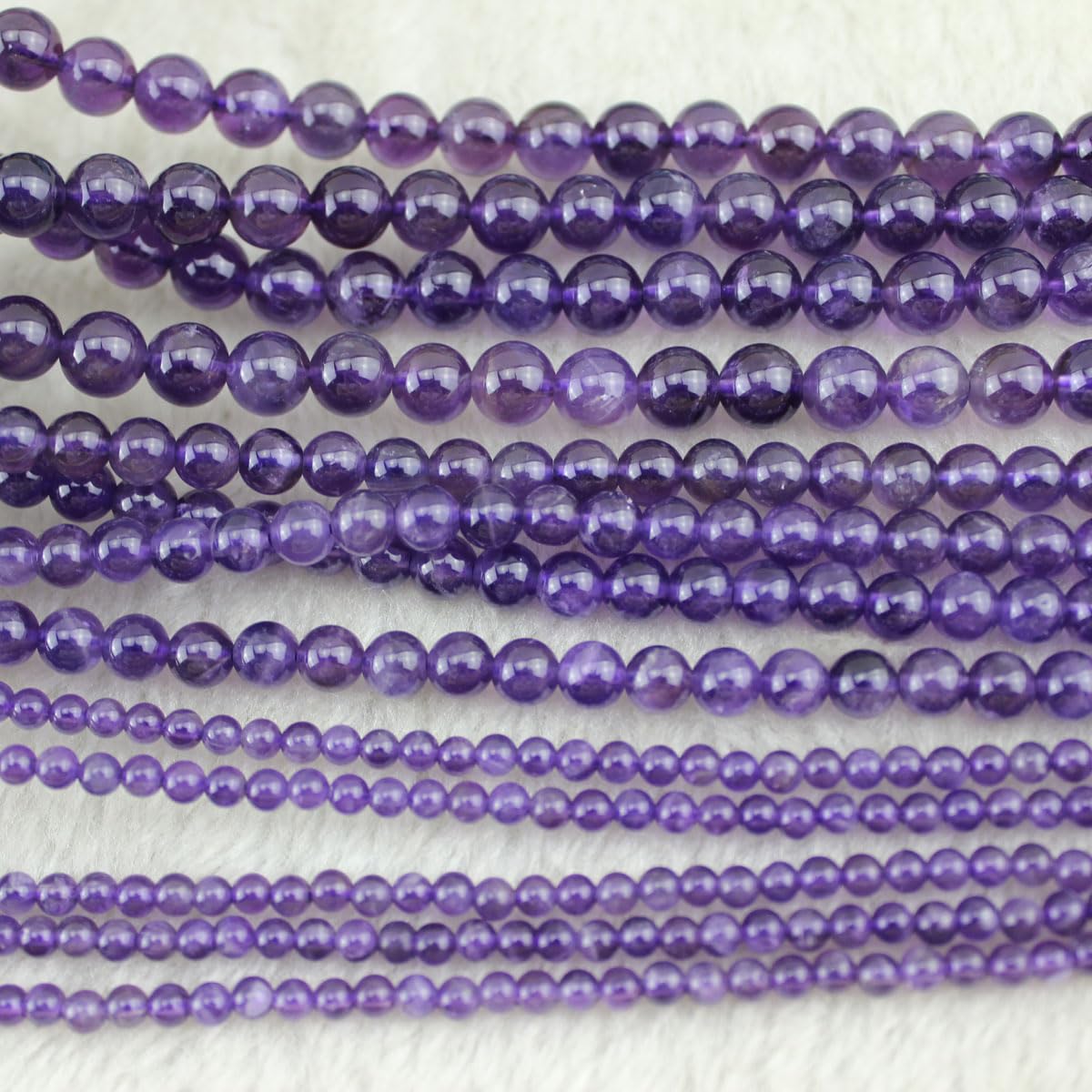 6mm Natural Amethyst Beads Round Gemstone Loose Beads for Jewelry Making (60-62pcs/strand)