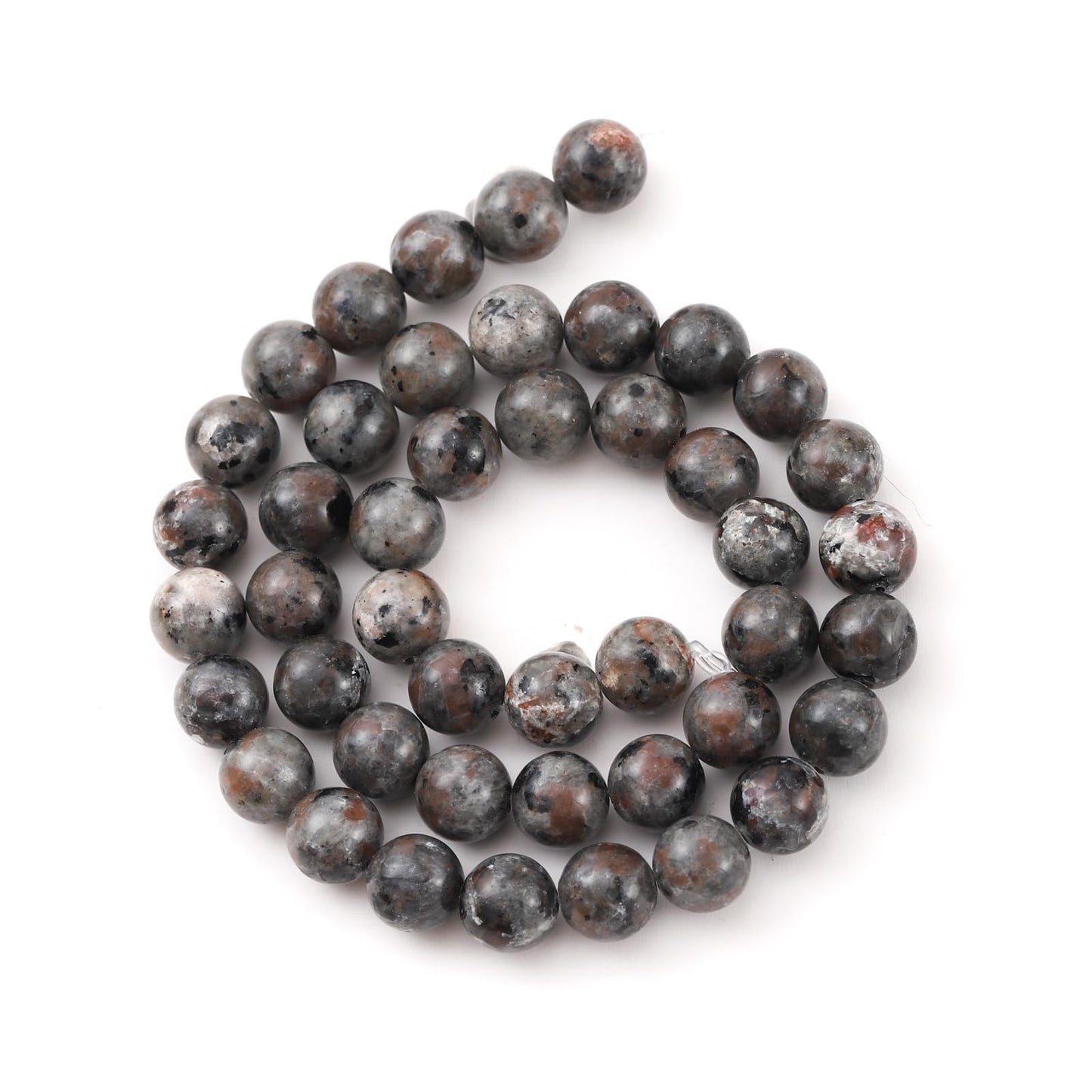 8mm 45pcs DIY Natural Black Labradorite Stone Beads Round Healing Crystal Gemstone Loose Beads for Jewelry Making Handmade Bracelet Necklace