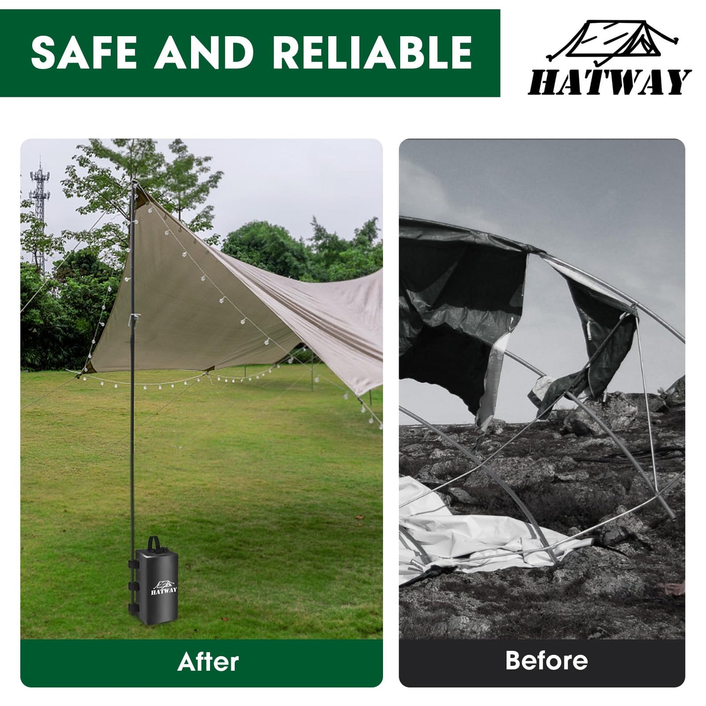 Hatway Canopy Weights,132 LBS Canopy Water Weight Bag Set of 4 Leg Weights for Pop Up Gazebo,Canopies,Tent-4 * 15L-Black