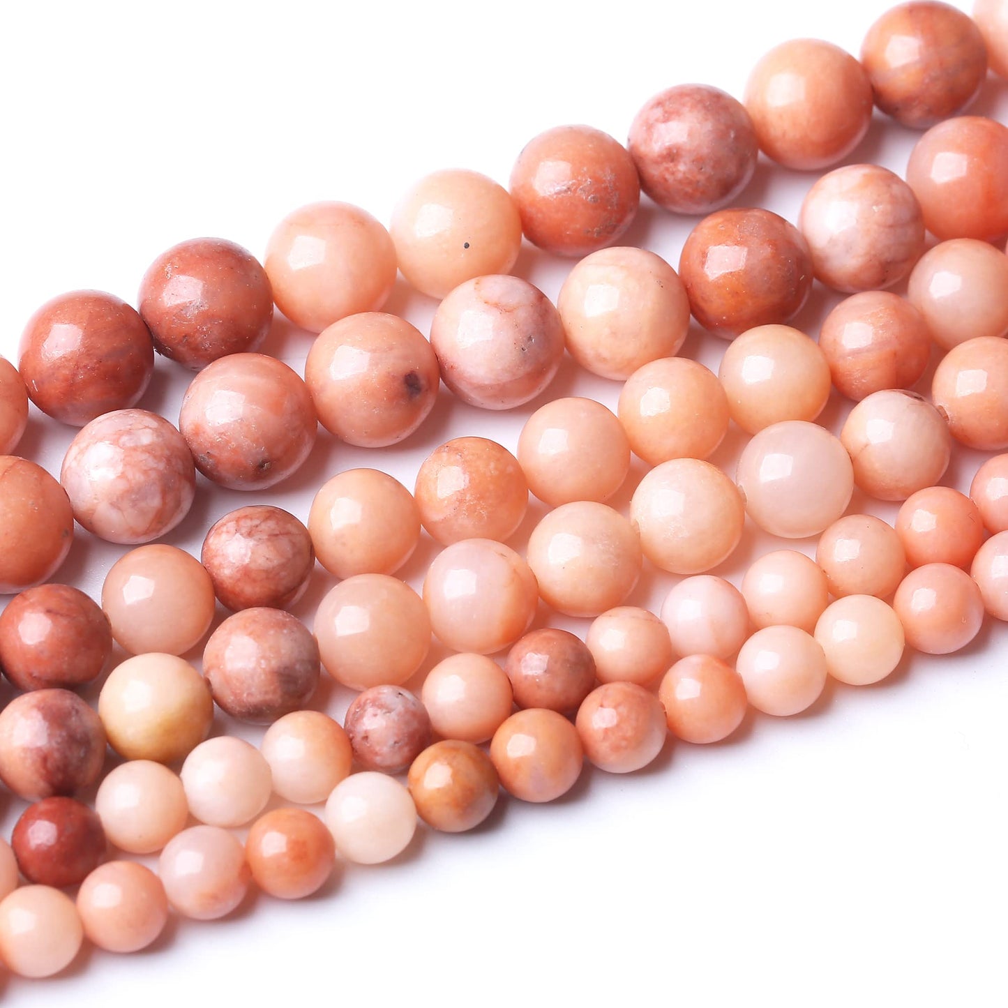 10MM Pink Aventurine Round Loose Beads Natural Gem Beads Crystal Energy Stone Beads for Jewelry Making DIY Bracelet Necklace