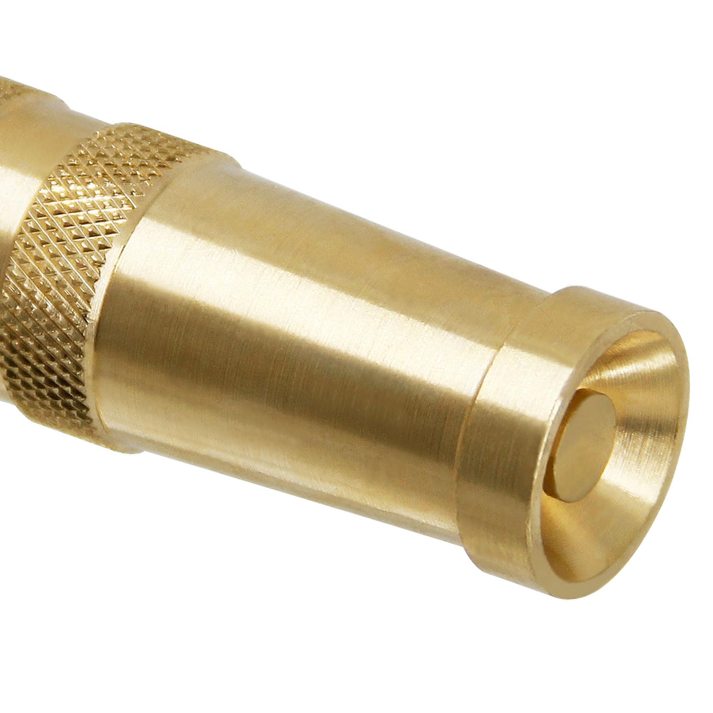 Triumpeek Solid Brass Hose Nozzle, 4 Pack 4"L Heavy Duty Brass Garden Hose Nozzle with 8 Rubber Washers