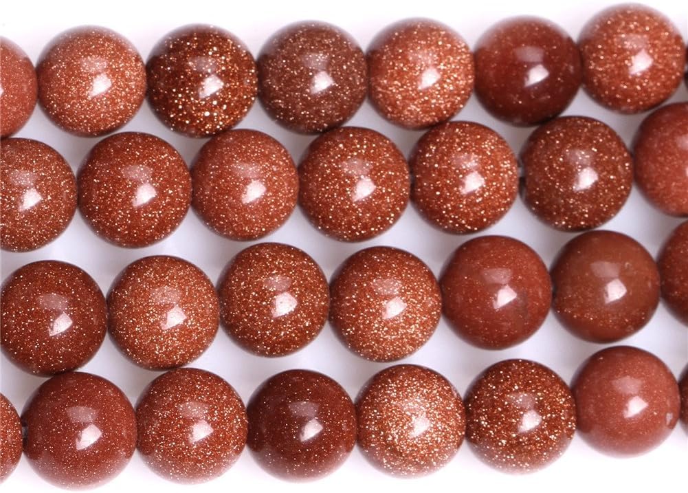 10mm Natural Gold Sandstone Beads Round Gemstone Loose Beads for Jewelry Making (38-40pcs/strand)