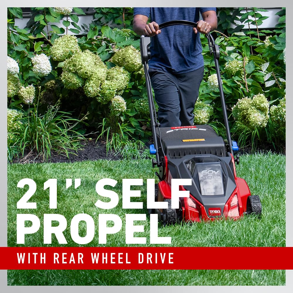Toro 60V MAX* 21 in. Stripe® Self-Propel Lawn Mower - Battery/Charger Not Included