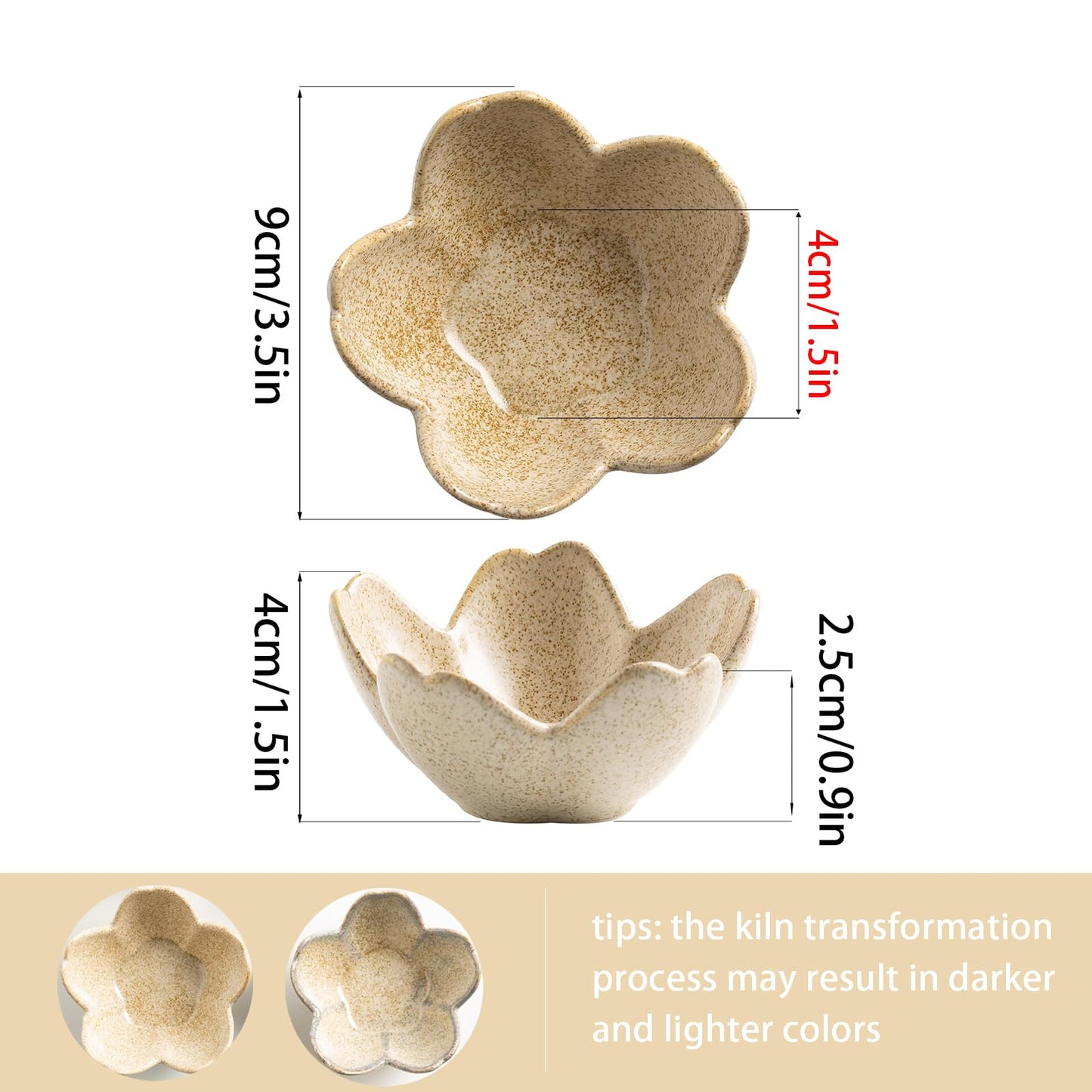 Flower Ring Holder Dish, Ceramic Jewelry Tray Dish, Small Trinket Dish, Jewelry Plate Bowl, Cute Jewlery Ring Holder Dish, Aesthetic Room Decor, Christmas Birthday Gifts for Women, 1 pack (camel)