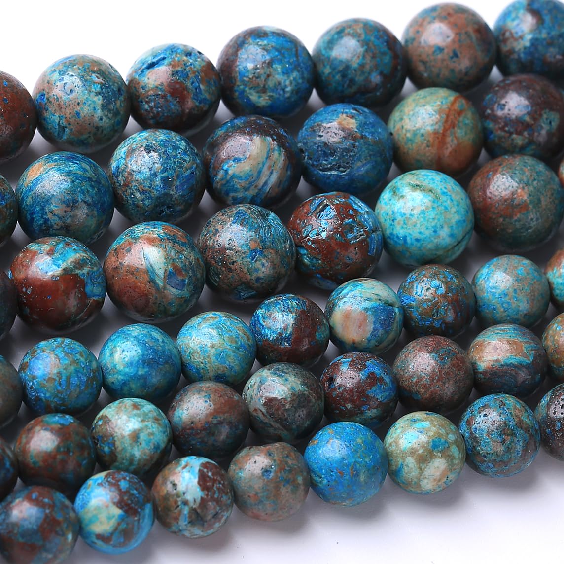 60PCS 6MM Crazy Blue Lace Aagte Stone Beads Energy Healing Beads for DIY Jewelry Bracelet Necklace Making for Jewelry Making 15Inch