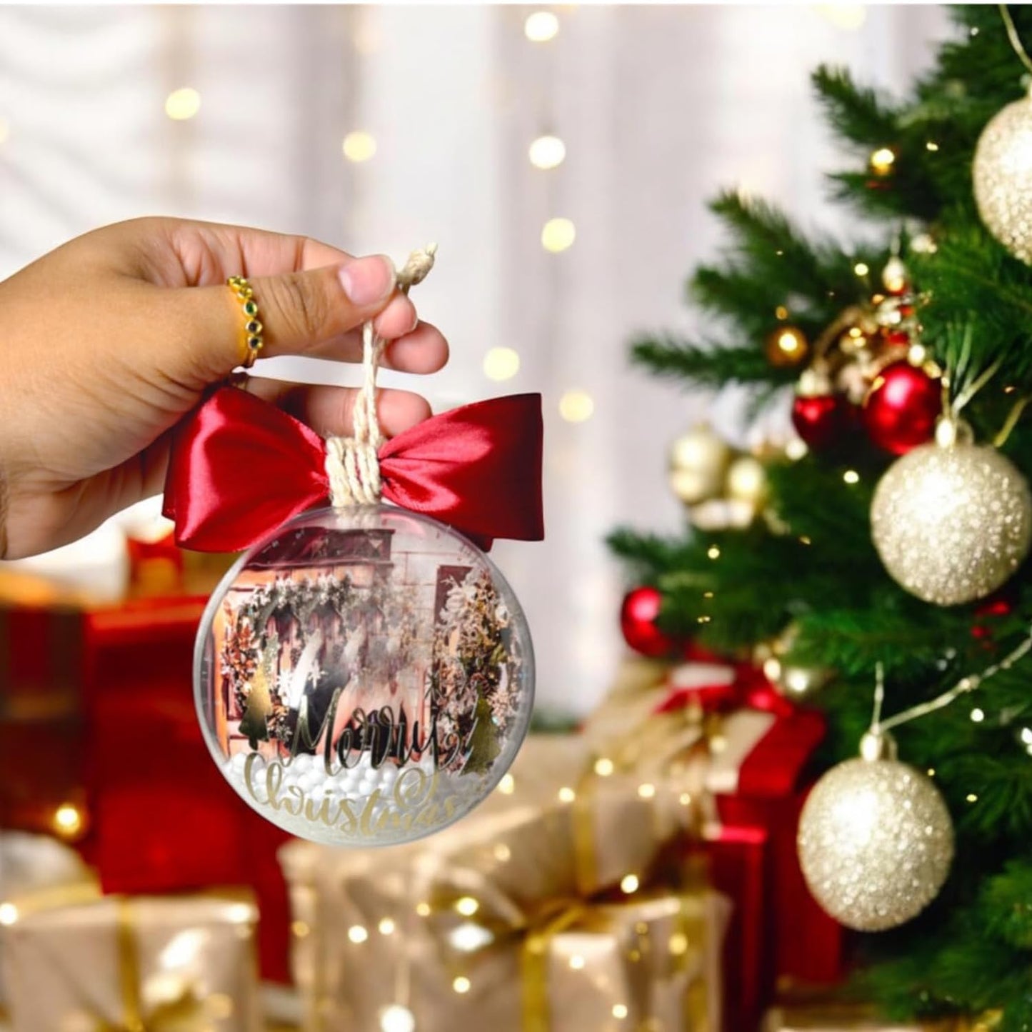 12 Pack Clear Plastic Fillable Ornament Ball 3.15''/80mm for Christmas,Holiday, Wedding,Party,Home Decor Filling Transparent Plastic Decorative Call DIY Craft Ball