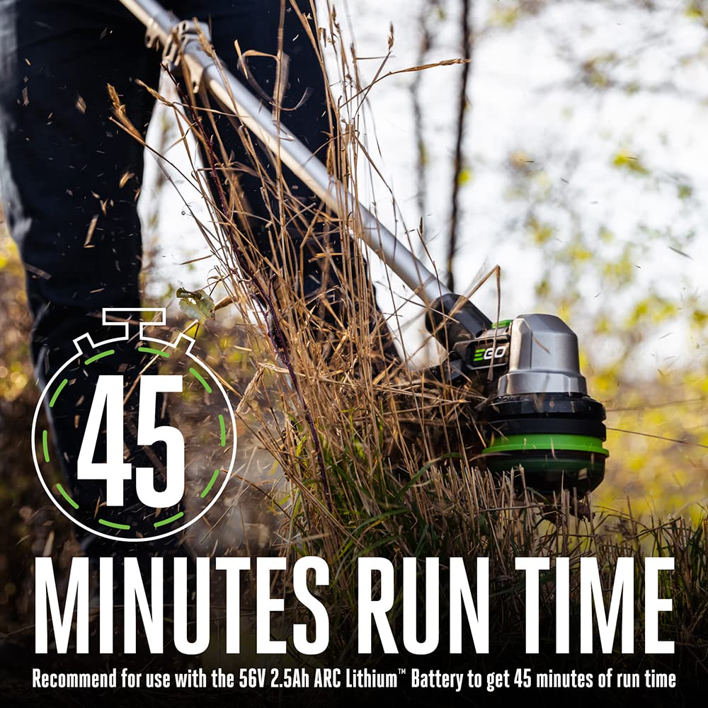 EGO Power+ String Trimmer, Battery Powered, 15" Trimmer for Weeds and Grass with POWERLOAD, Telescopic Aluminum Shaft, Battery and Charger Not Included - ST1510T