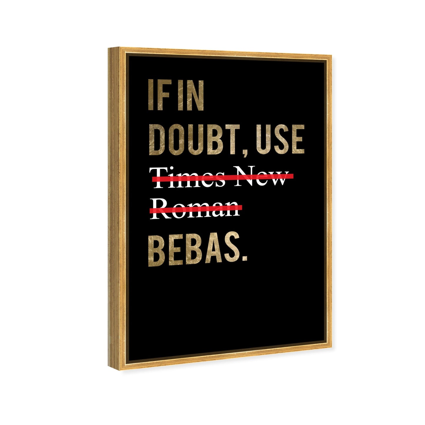 Hatcher and Ethan Typography Wall Art Framed Canvas Prints 'The Proper Way' Quotes and Sayings Home Décor, 10" x 15", Gold, Black