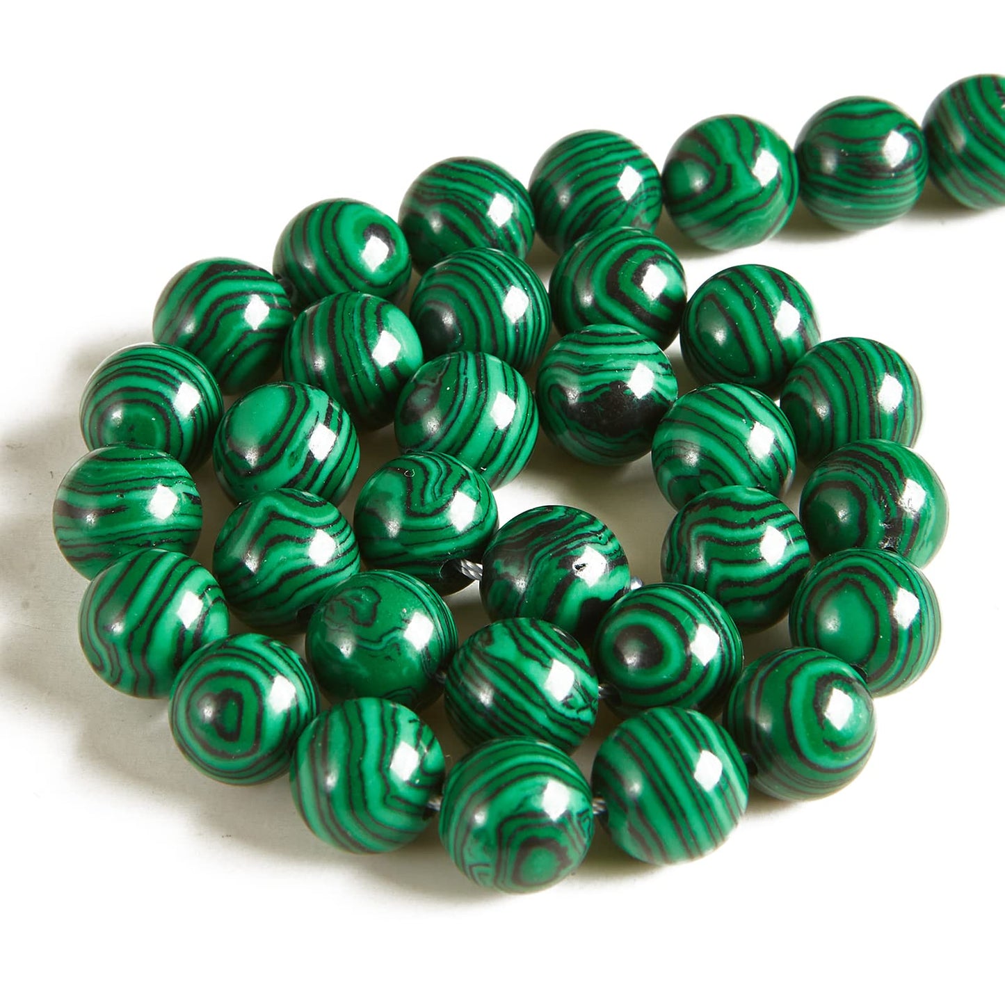100pcs 8mm Malachite Beads Natural Gemstone Beads Round Loose Beads for Jewelry Making