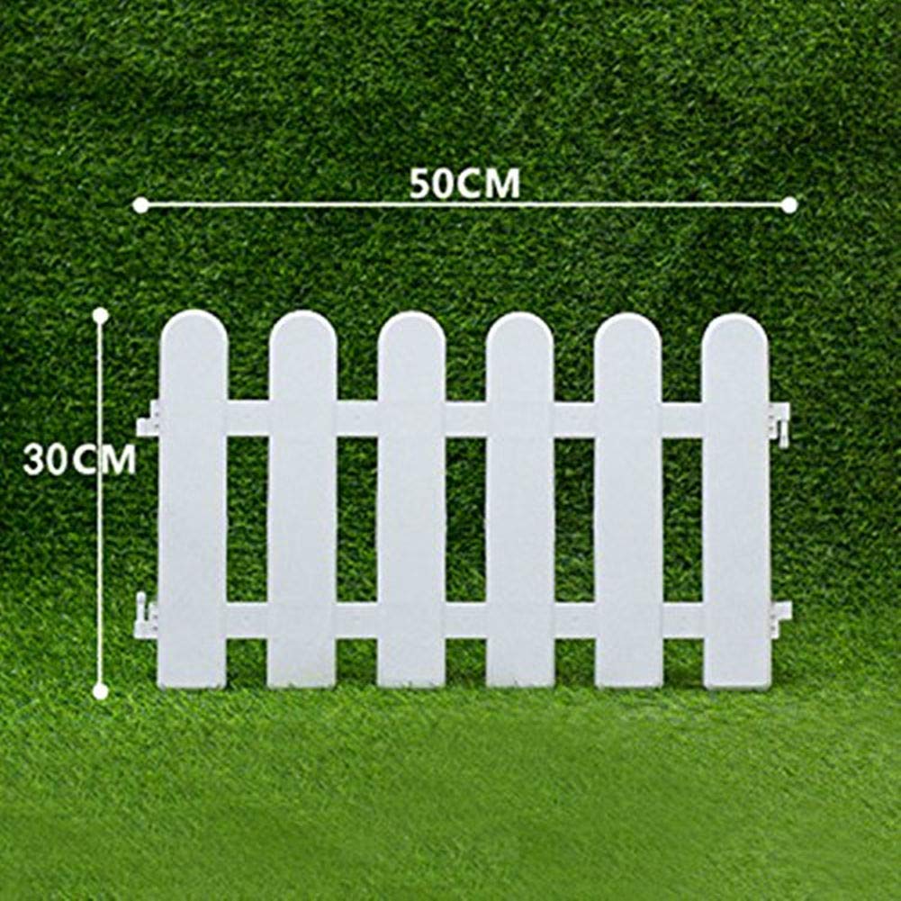 Hrpa Christmas Tree Fence,4pcs White Plastic Picket Fence for Miniature Home Garden Christmas Xmas Tree Wedding Party Decoration