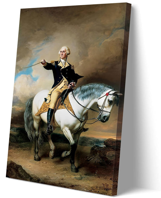 George Washington Poster Historic Vintage Canvas Print Art for Bedroom Living Room Wall Decor LCVME (16x24 UnFramed,A)