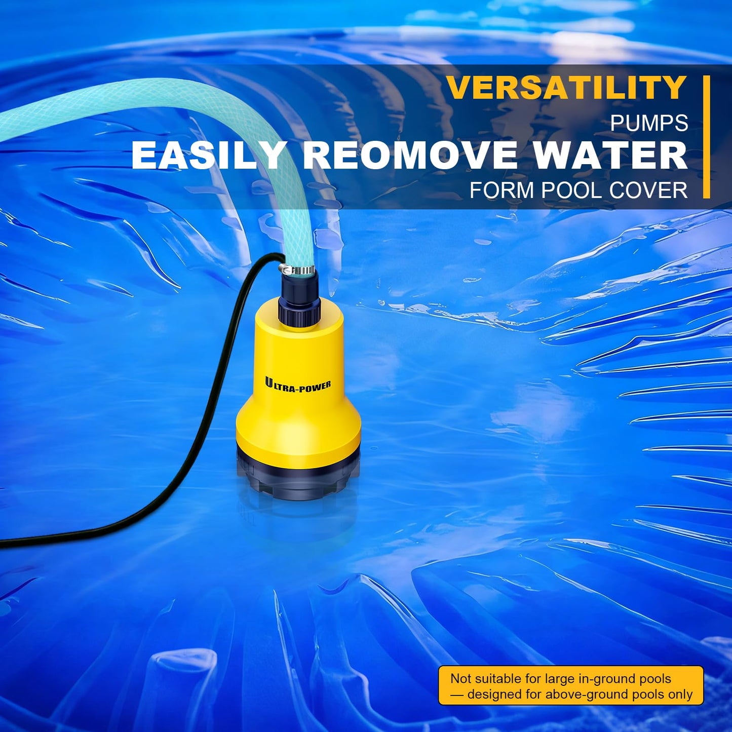 Pyrcruax Cordless Submersible Water Transfer Pump, Compatible with Dewalt 20V Max Battery Pack, 17 GPM Sump Pump, Ideal for Pool, Spa, Hot Tub, Garden, Tool Only-Battery & Charger not included