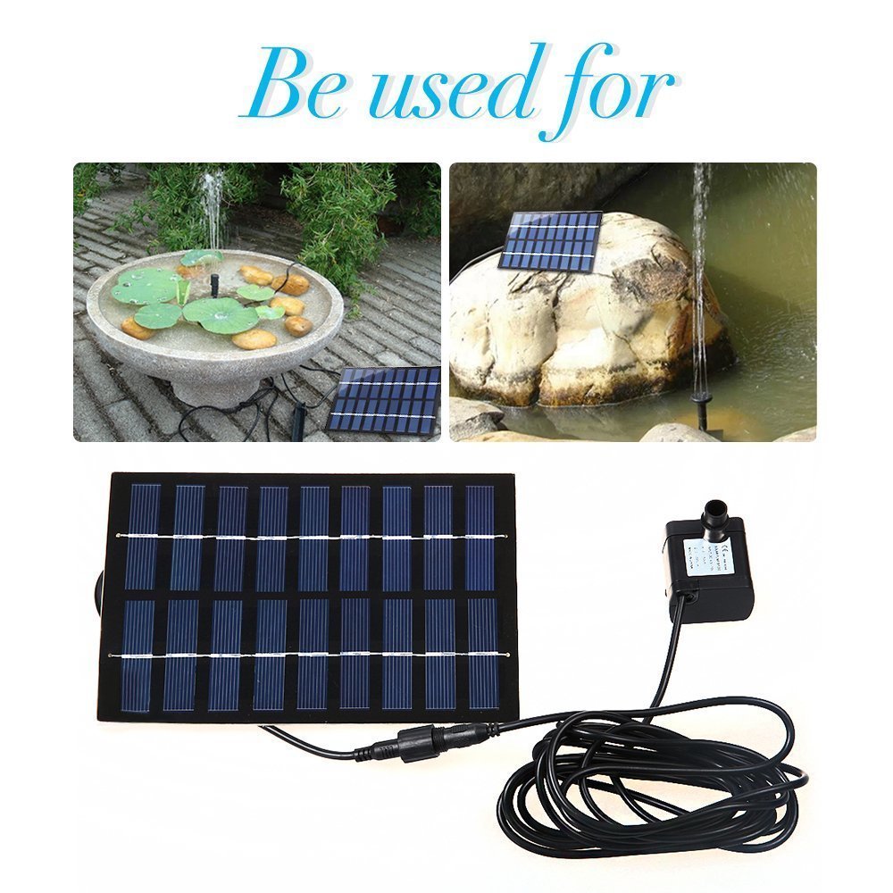 Winterworm® 1.8 Watt Solar Power Water Pump Garden Fountain Submersible Pump