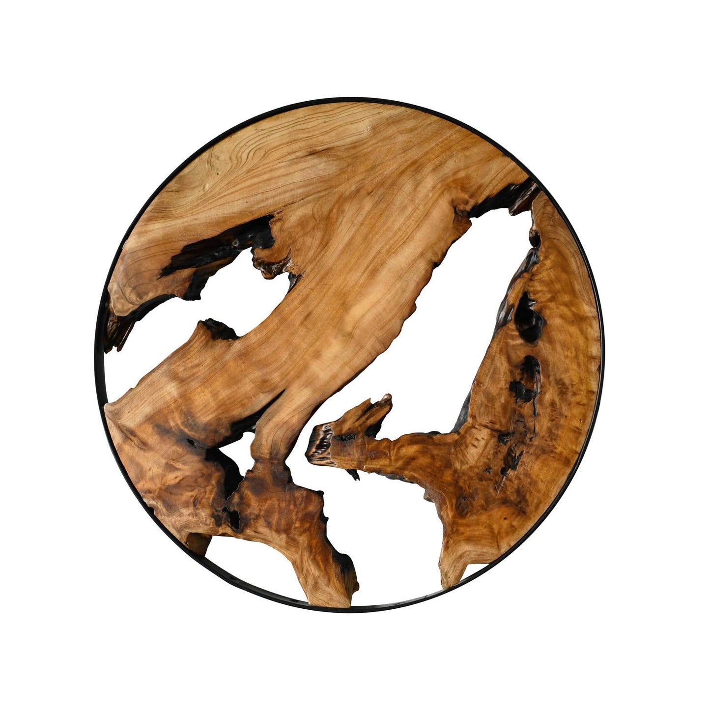 WELLAND Cedar Wood Wall decoration Ornaments, 16" L x 16" W x 1" H Hanging Decoration, irregular shape décor for Home Office, Living Room, Bedroom, Entryway, Bathroom