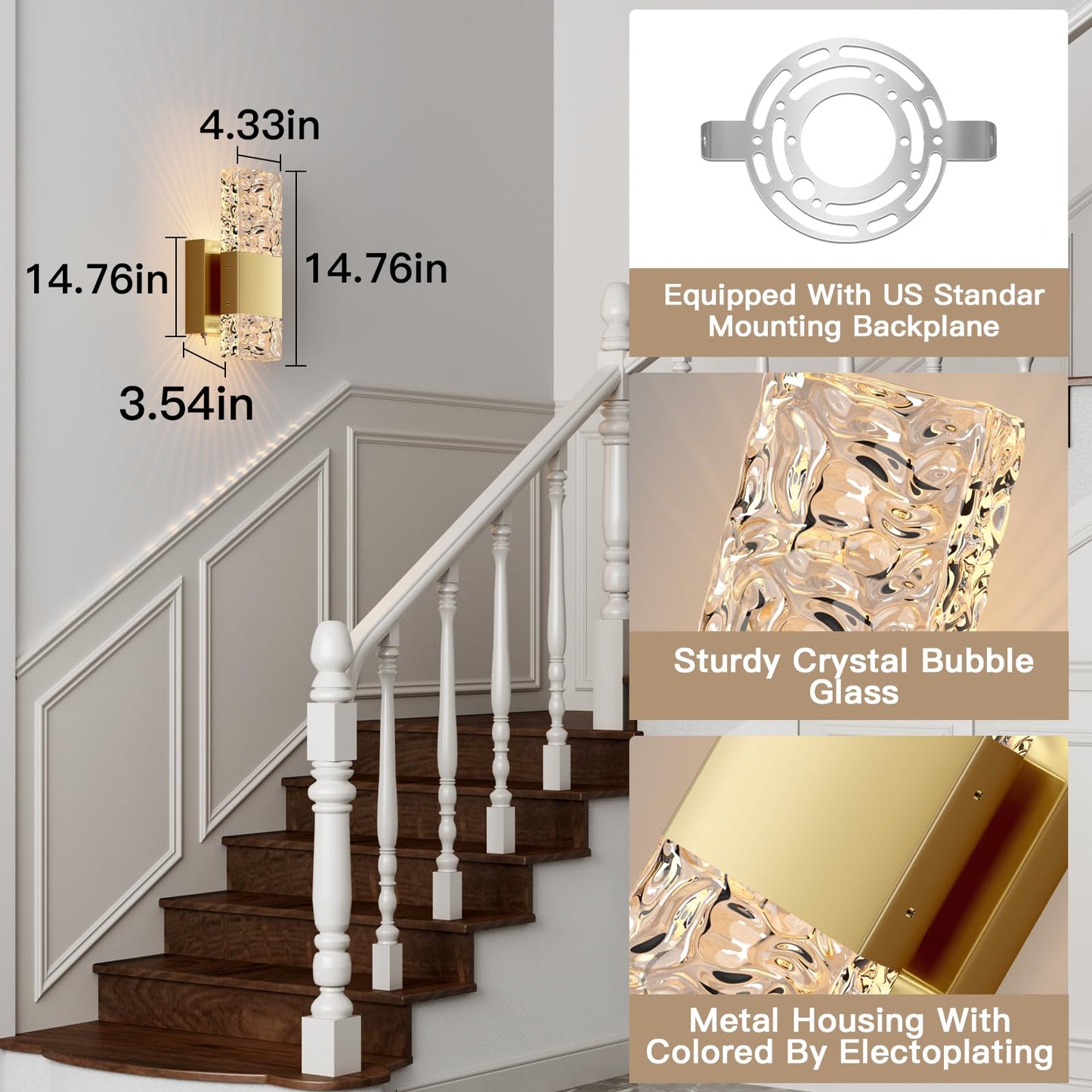 camuucci Battery Operated Wall Sconce Rechargeable Battery Powered 12000mAh Wall Light Indoor Not Hardwired Wall Lamp Fixtures for Bedroom Living Room 2Pack