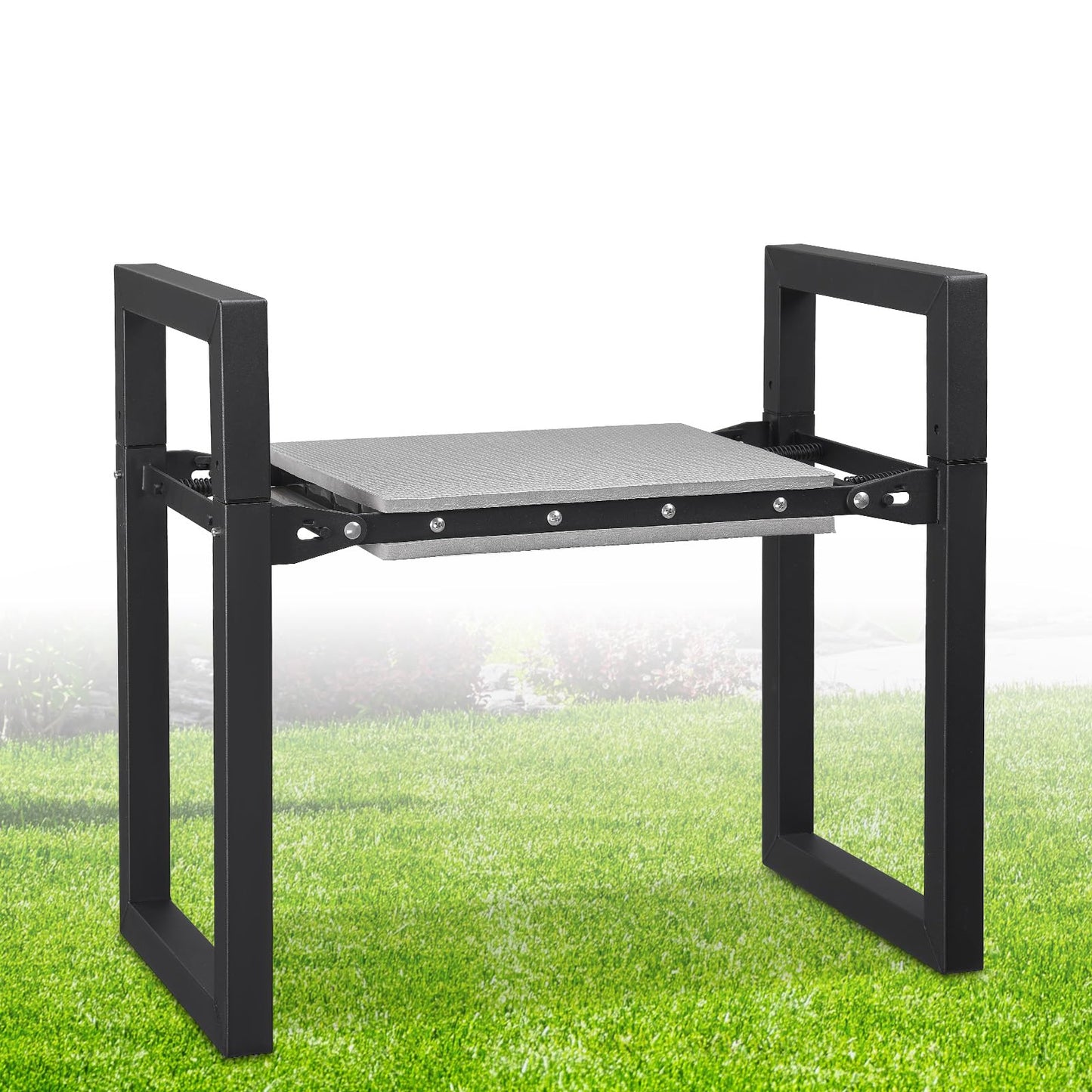 Garden Kneeling Stool Foldable, 2-in-1 Portable Kneeler and Seat with 12.6" Extra Wide Thickened Cushion, Comfortable for Gardening, Weeding, Outdoor Use - Support Up to 330lbs, Lightweight & Sturdy