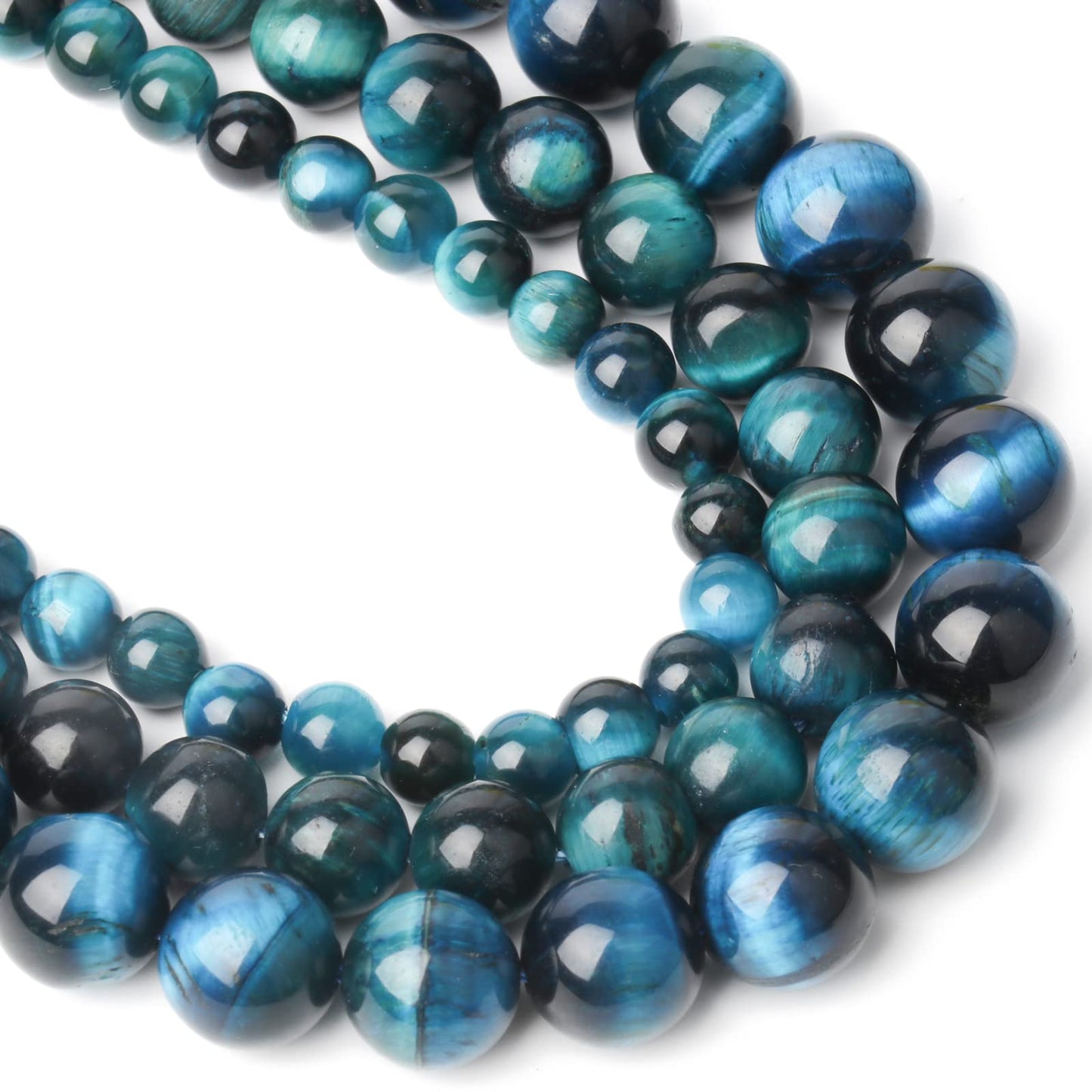 Song Xi Royal Blue Tiger Eye Beads 6mm Natural Stone Beads for Jewelry Making Gemstone Beads