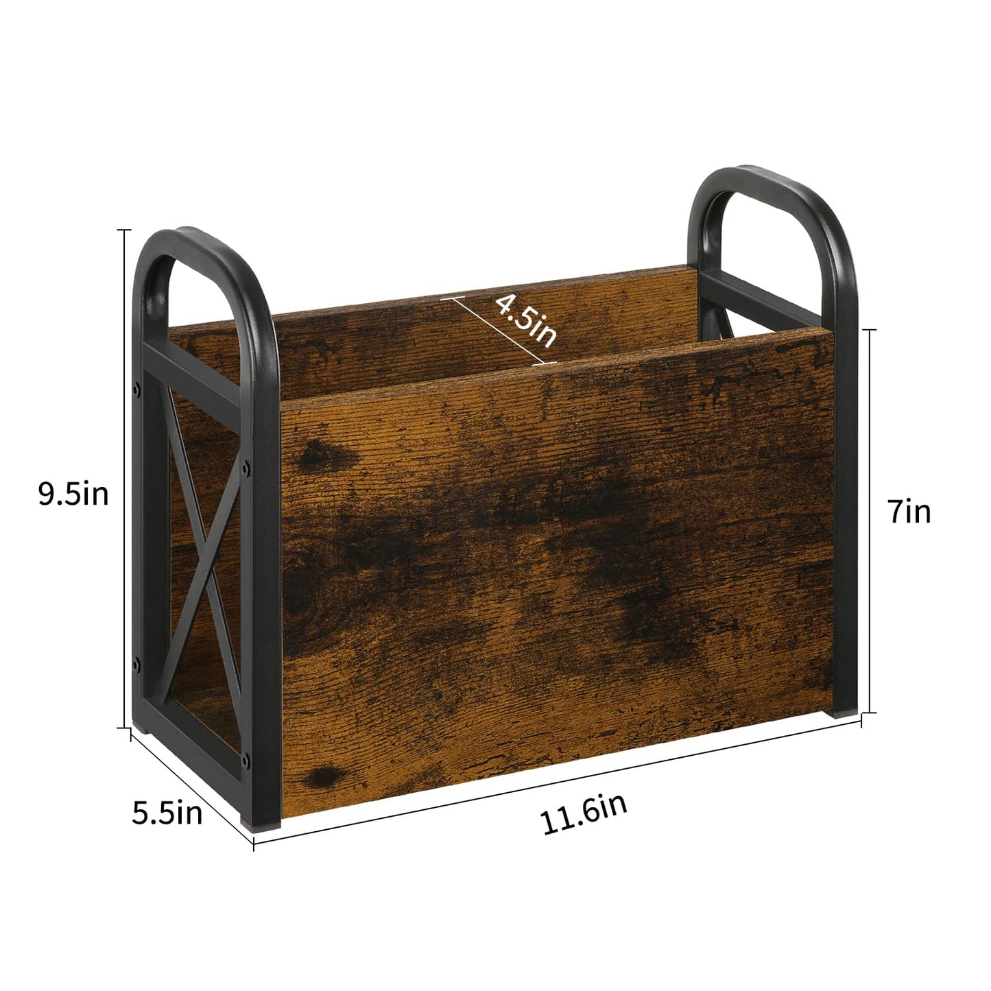 YINMIT Magazine Holder, Magazine Rack Floor, Magazine Storage Basket, Folder Organizer Bin for Books, Newspapers, Tablets