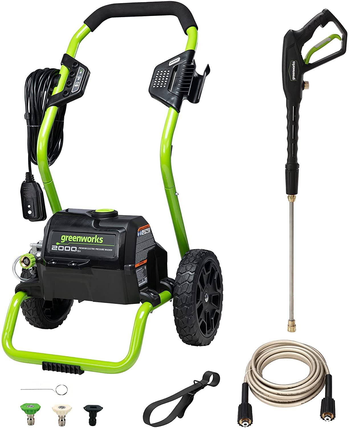 Greenworks 2000 Max PSI @ 1.1 GPM (13 Amp) Electric Pressure Washer GPW2000-1RG