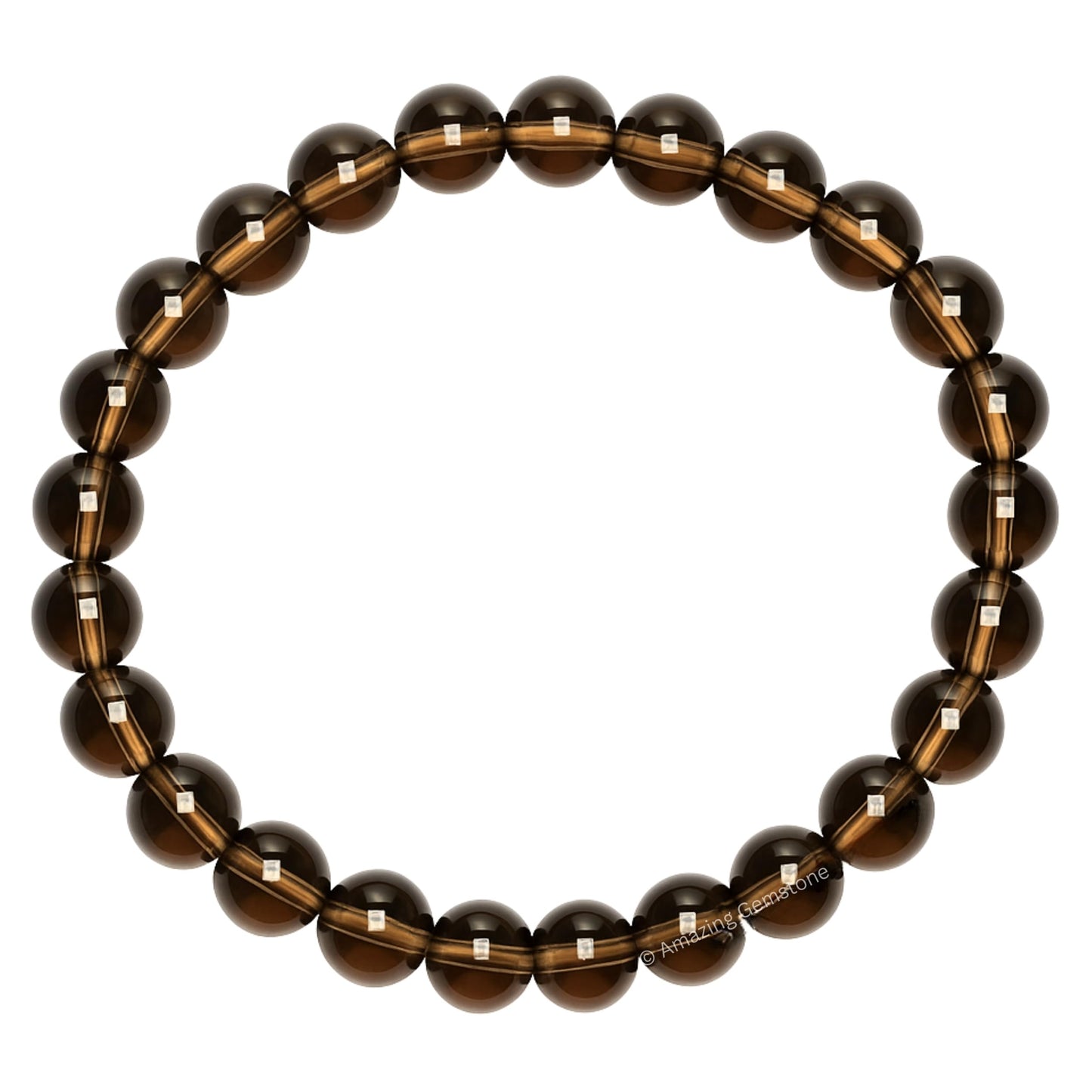 Amazing Gemstone Crystal Bracelet for Women Men's Gifts - Protection Healing Crystal Bracelet - 8mm Gemstone Beaded Stretchable Bracelet Pulseras Para Hombres Mujer Stocking Stuffers Mothers Day Gift (Smoky Quartz)