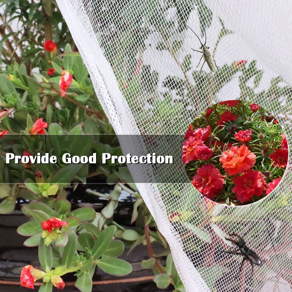 Fruit Tree Netting Covers with Zipper to Protect from Squirrels and Birds Large Netting for Fruit Trees Net Protection, Black, 10' x 10', 1 Pack