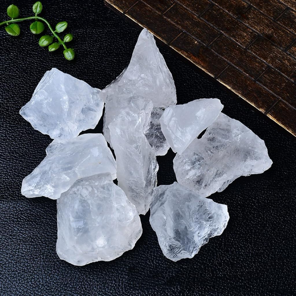 1LB Natural Clear Quartz Raw Healing Crystals, Energy Stones for Meditation, Reiki, Chakra Balancing, Home Décor and Spiritual Gifts (10-30mm)