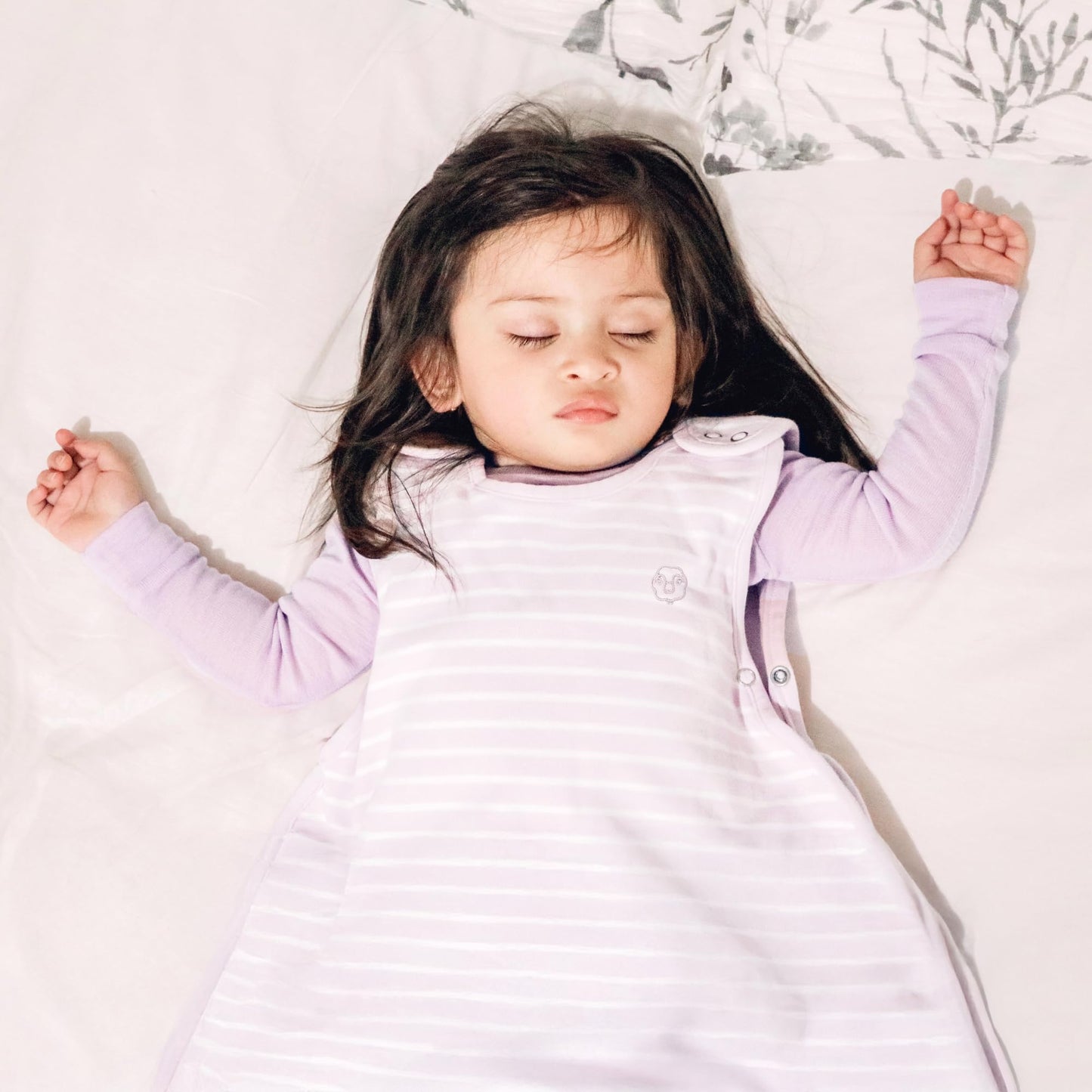 Woolino 4 Season Ultimate Baby Sleep Sack – Merino Wool Baby Sleep Bag, Organic Cotton, Temperature Regulating Wearable Blanket, Adjustable Sleep Sack 2–24 Months, All Season - Lilac